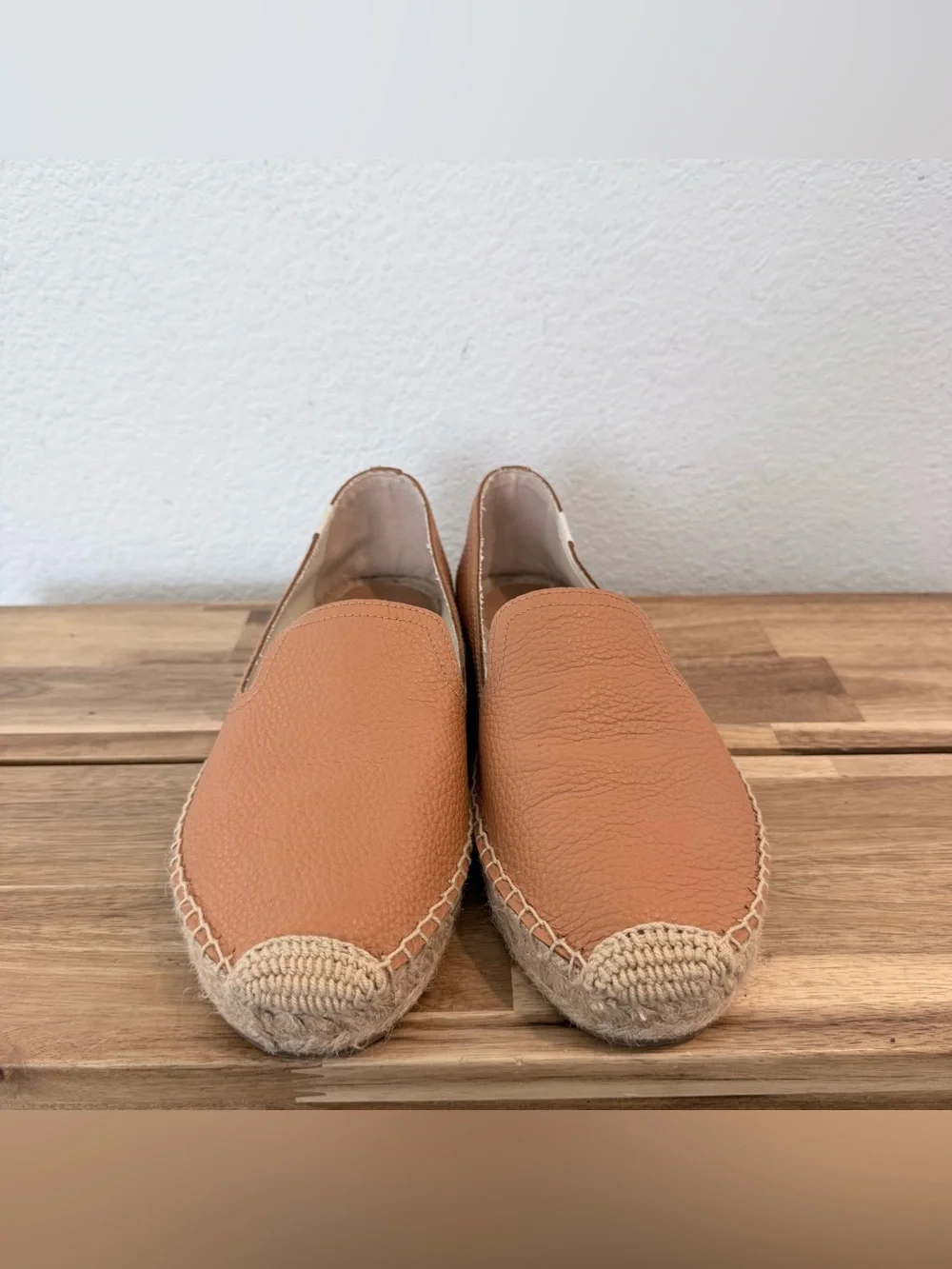 Soludos- Brown Leather Slip On Espadrilles- Size 9